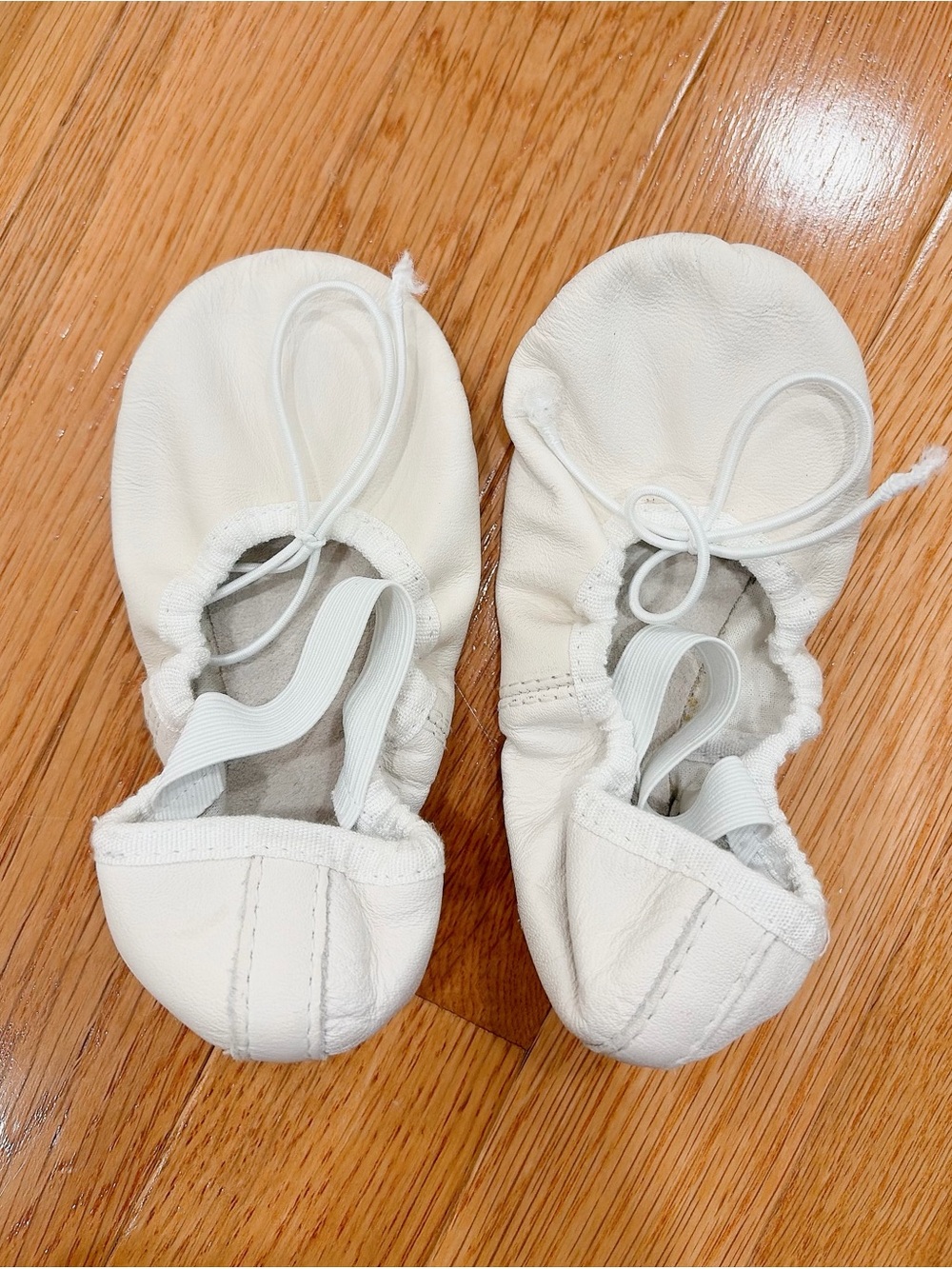 Bloch White Leather Ballet Footies for Kids